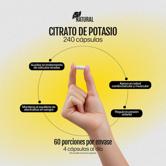 Citrato de Potasio | 240 Cápsulas