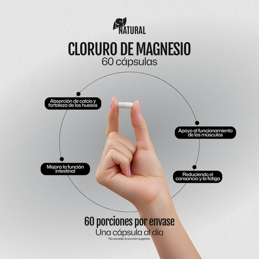 Cloruro de Magnesio | 60 Cápsulas