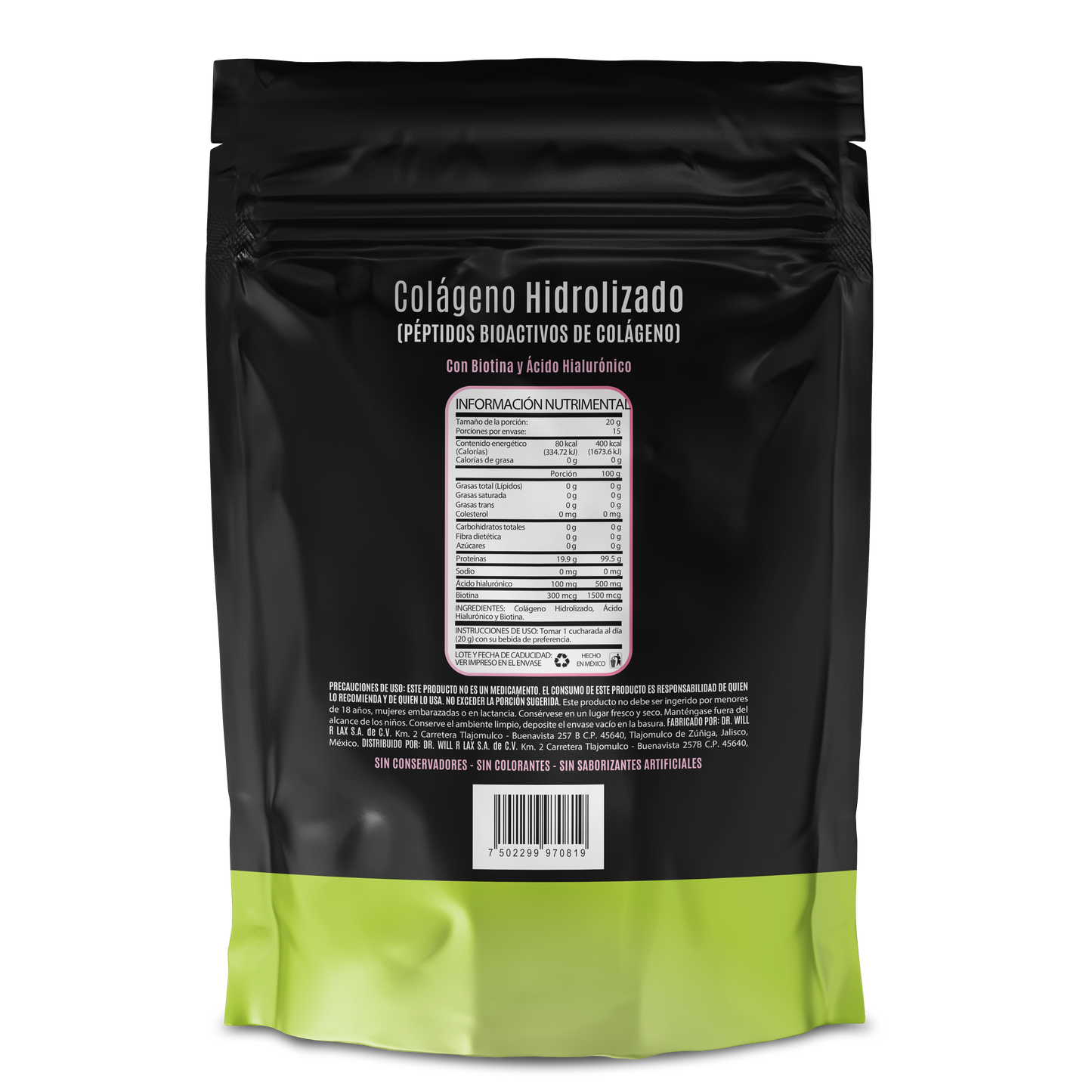 Péptidos de Colágeno Hidrolizado | 300 gramos
