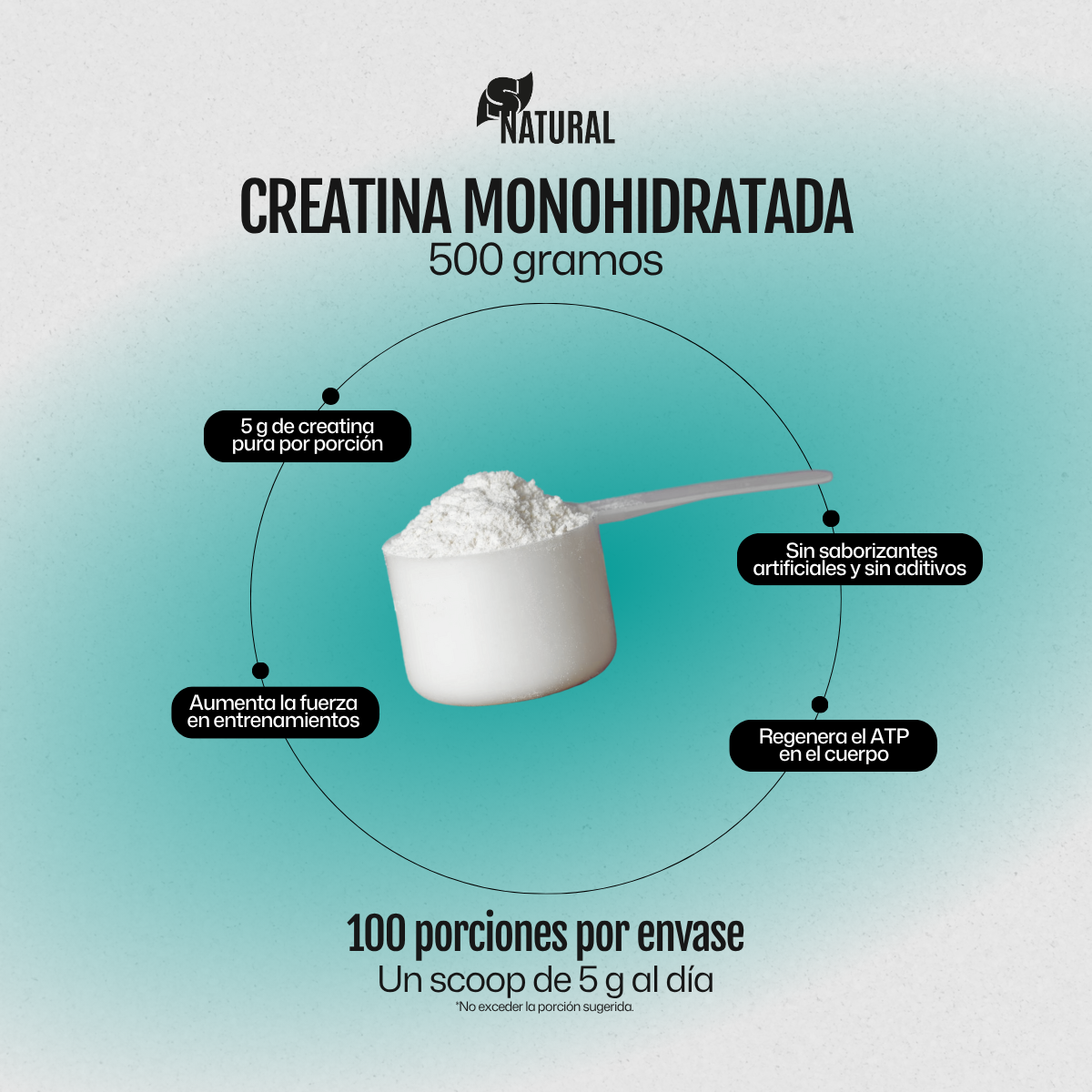 Creatina Monohidratada | 500 gramos