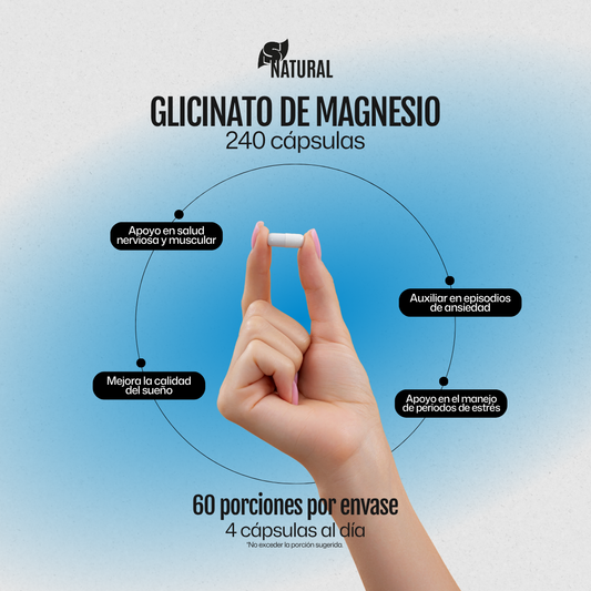 Glicinato de Magnesio | 240 Cápsulas