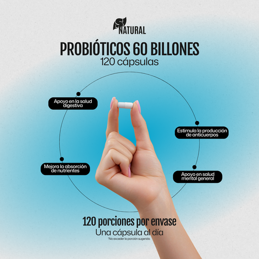 Probióticos | 60 Billones | 120 Cápsulas