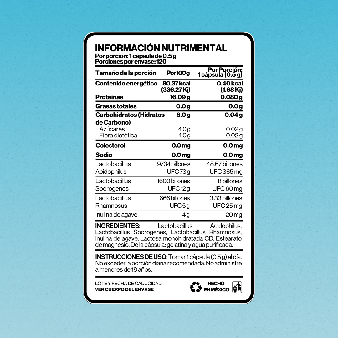 Probióticos | 60 Billones | 120 Cápsulas