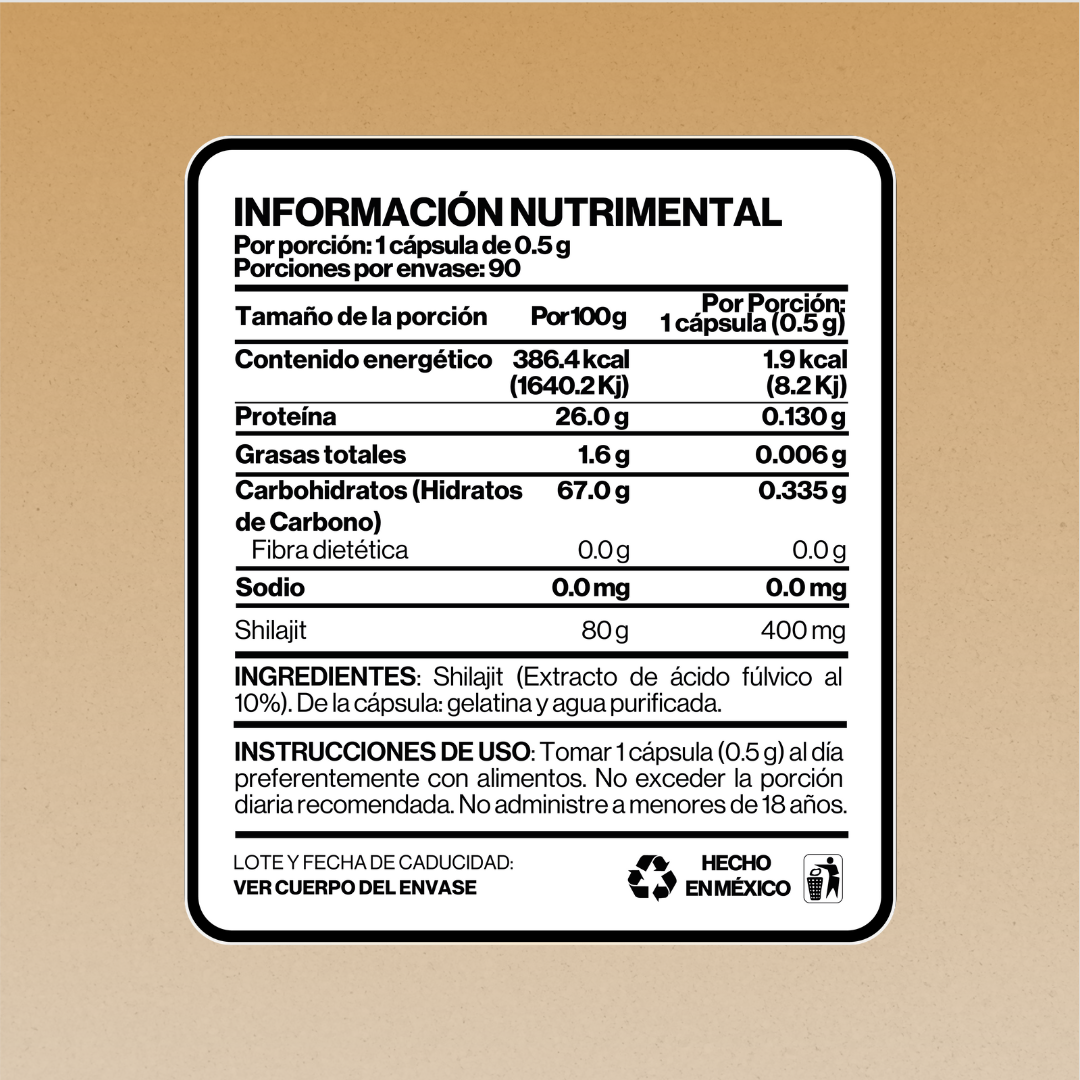 Extracto de Shilajit | 90 Cápsulas