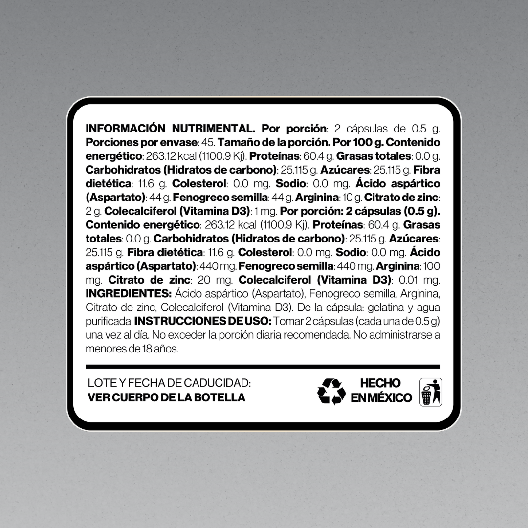Precursor Testosterona T | 180 Cápsulas