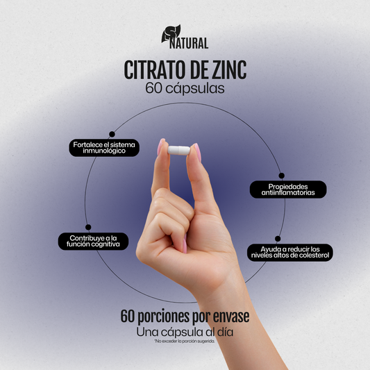 Citrato de Zinc + Cúrcuma | 60 Cápsulas