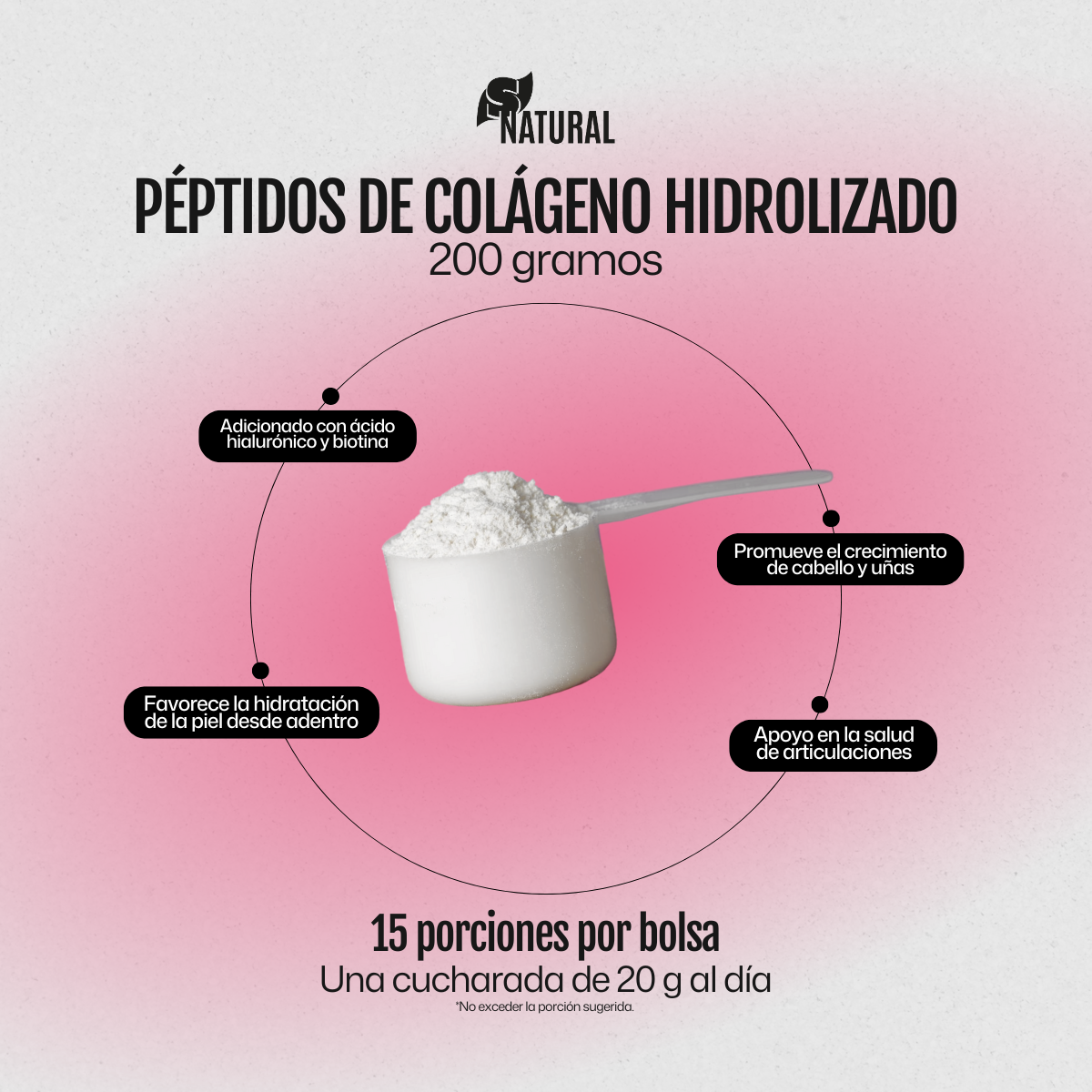 Péptidos de Colágeno Hidrolizado | 300 gramos
