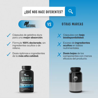 Glicinato de Magnesio | 240 Cápsulas