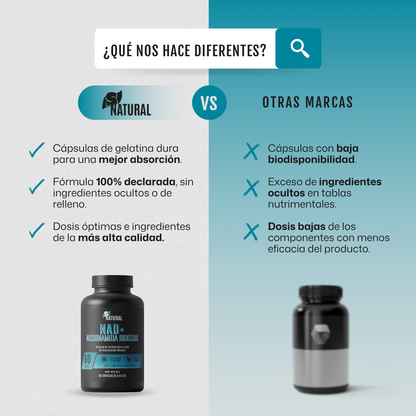 NAD+  Nicotinamida Ribosido | 60 Cápsulas