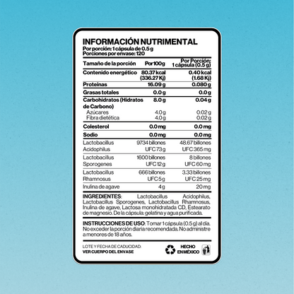 Probióticos | 60 Billones | 120 Cápsulas