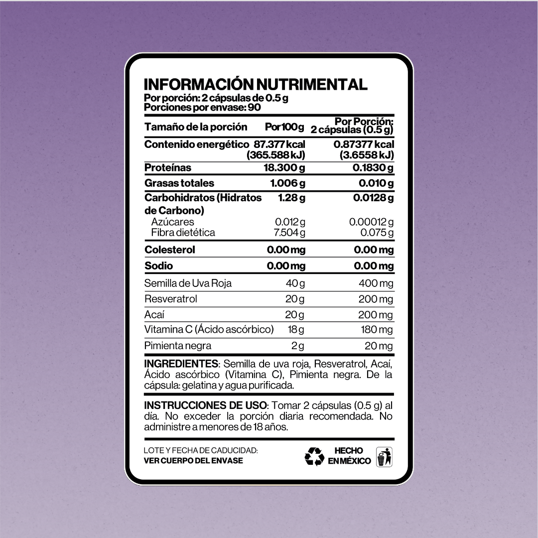 Resveratrol | 180 Cápsulas