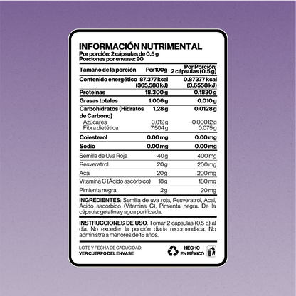 Resveratrol | 180 Cápsulas