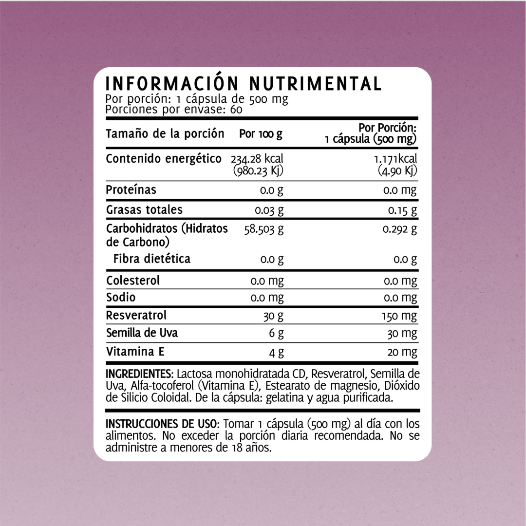 Resveratrol | 60 Cápsulas