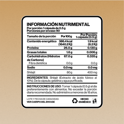 Extracto de Shilajit | 90 Cápsulas