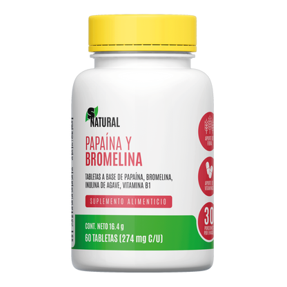Papaina y Bromelina | 60 Tabletas