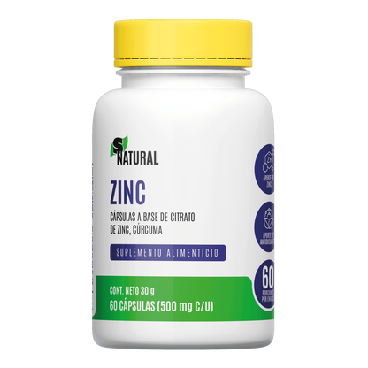 Citrato de Zinc + Cúrcuma | 60 Cápsulas