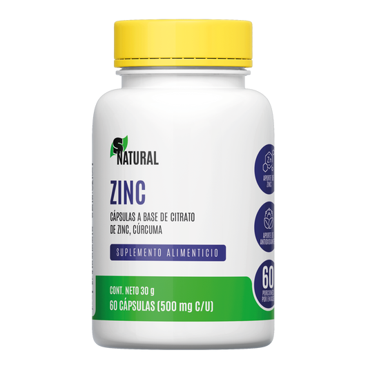 Citrato de Zinc + Cúrcuma | 60 Cápsulas